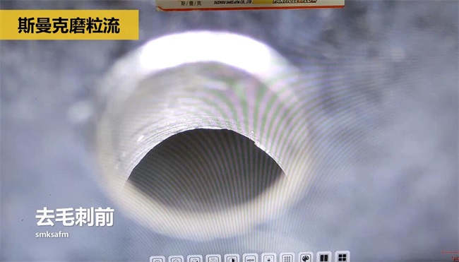 铝合金<a href='http://herolay.com' target='_blank'><u>交叉孔去毛刺</u></a>，<a href='http://herolay.com' target='_blank'><u>流体抛光机</u></a>约20秒一个